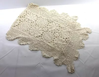 Vintage Hand Crochet Table Runner Granny Core • $24