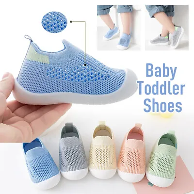 Baby Girls Boys Toddler 11-15cm Anti-Slip Soft Rubber Sole Shoes Floor Socks • $20.15