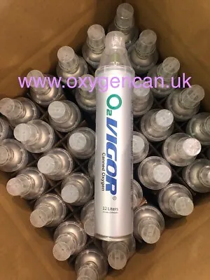 £460 • Buy 36x PURE OXYGEN CAN 12 L 99.5% + A Hygienic Cover Cap-Open & Attach As A Mask
