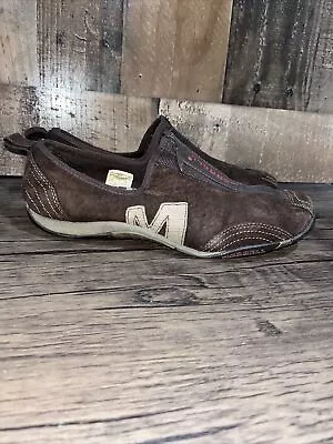 Merrell BARRADO J76110 Womens Chestnut Brown Suede Zip Up Shoes Size 6.5 • $25