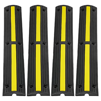 VEVOR 4 PCs 39'' Cable Protector Ramp 18000 Lbs Speed Bump Floor Cable Protector • £35.99