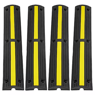 VEVOR 4 PCs 39'' Cable Protector Ramp 18000 Lbs Speed Bump Floor Cable Protector • £35.99
