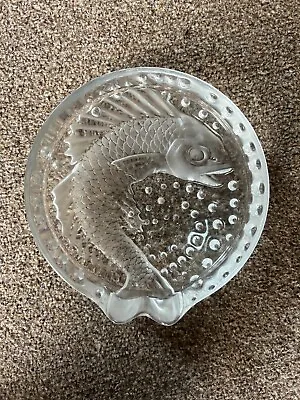 Lalique Dish With A Fish clear15 Cm  Signin Very Good Condition. • £190