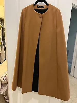 New Zara Camel Wool Cape Size XS • $59.99