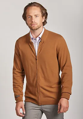 $8800 Vicuña Natural Classic Bomber Sweater 100% Vicuna Size Medium EU 50 • $3974.25