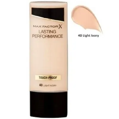 Max Factor Lasting Performance Touch Proof Foundation 40 Light Ivory 1.2oz • $9.73