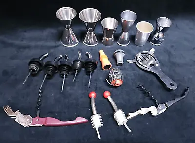 Vintage Metal And Plastic Mid Century Bar Cocktail Drink Tool Barware Lot Vtg • $18.71