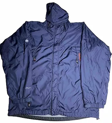 Marmot Membrain Windbreaker Hidden Hood Full Zip Blue Men’s Size Large • $15.20