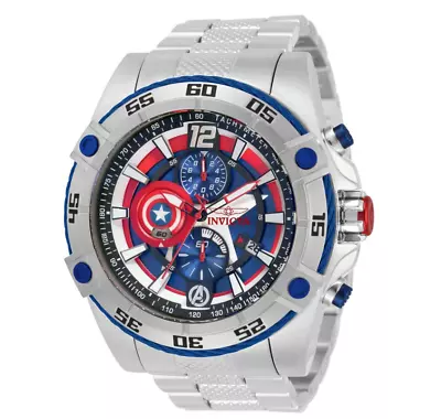 Invicta Marvel Captain America Mens 52mm Limited Edition Chronograph Watch 32501 • $154.20