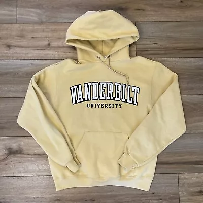 Champion Vanderbilt University Commodores Gold Yellow Hoodie Sweatshirt Adult M • $17.50