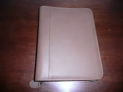 Vintage Classic DAY-TIMER | Brown Leather 7 1  Rings ZIP Planner/Binder 10.5 X8  • $35