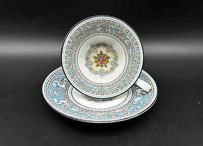 $27.45 • Buy Wedgwood Florentine Turquoise Tea Cup Saucer Set(s) Bone China England