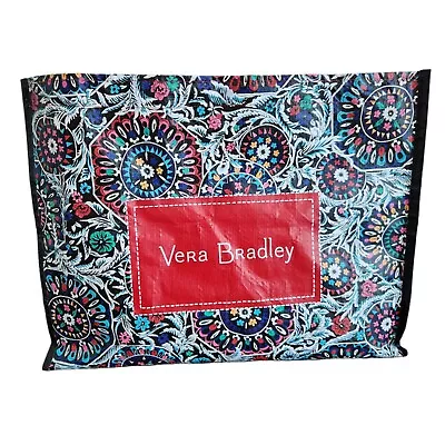 Vera Bradley Reusable Bag Colorful Floral Tote Red Black Double Top Handles • $5.99