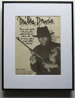 Miles Davis Arrest Original 1985 Ad Poster Framed 42x52cm FREE SHIPPING • $91.14