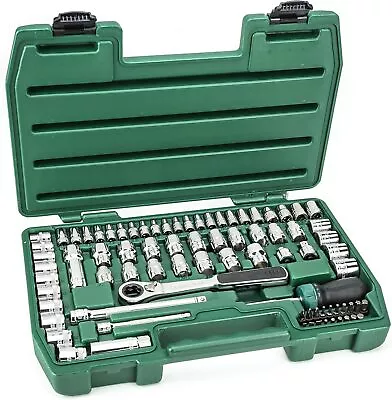 80-Piece 1/4-Inch 3/8-Inch Vortex Socket Set，brand New，free Shipping • $55.21