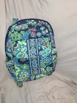 Vera Bradley Quilted Laptop Backpack - Heather Paisley Purple Retired Pattern • $22