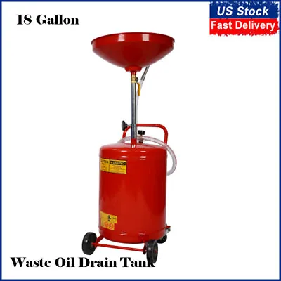 $141.55 • Buy Waste Oil Drain Tank Portable Oil Drain 18 Gallon Air Operate Drainer