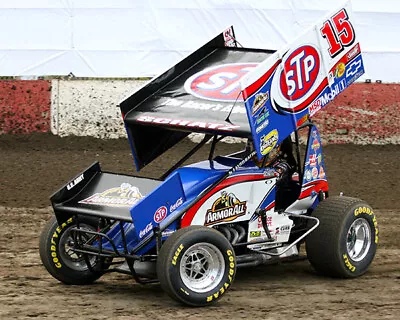 Donny Schatz #15 Stp Sprint Car Racing On Track 8x10 Glossy Photo #t6 • $2.99