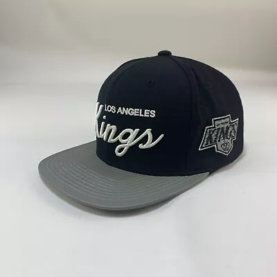 Los Angeles Kings NHL Retro Black Gray Mitchell & Ness Snapback Hat • $23.99