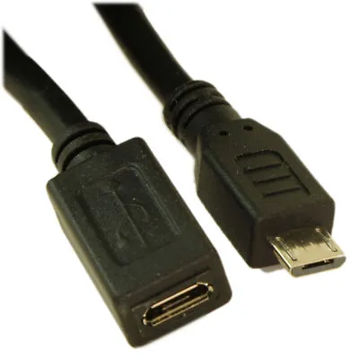 1.5ft USB 2.0 Micro-B 5-Pin EXTENSION Male/Female Cable  Nickel Plated • $3.34