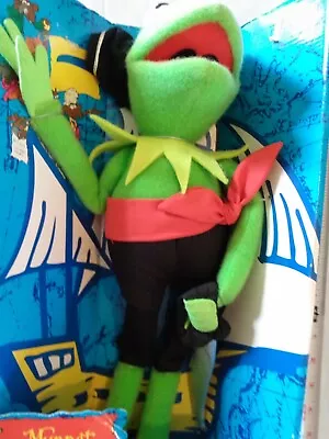 Muppet Treasure Island Kermit The Frog As Captain Smollett 1995 ToyBiz Box Wear • $29.99