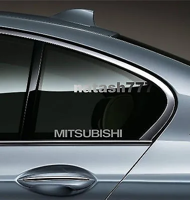 2 - MITSUBISHI Sport Racing Decal Sticker Emblem Logo SILVER • $14.50