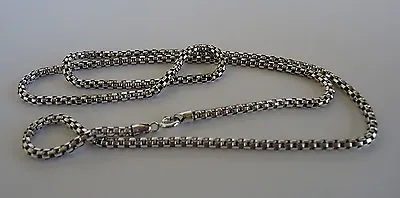 925 Sterling Silver Solid Men's   Chain/  24'' Long/lobster Lock/top Quality • £64.03