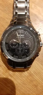 SEIKO Solar Chronograph Mens' Watch • £80