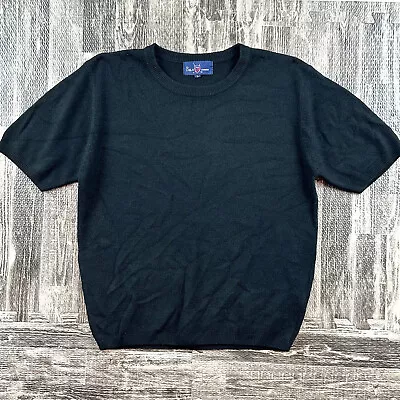 $29 • Buy Polo Vintage Cashmere Sweater Women’s Size L Large Black Ladies Short Sleeve