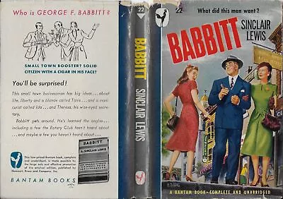 Sinclair Lewis / Babbitt 1st Edition 1946 • $25