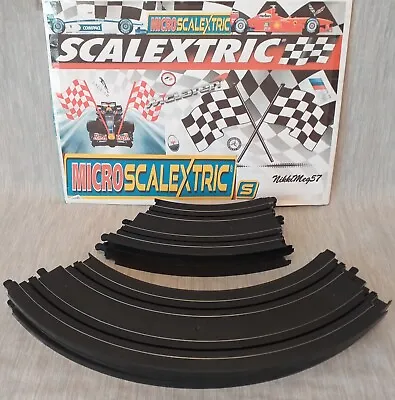 Micro Scalextric Bundle Track Expansion Curves X8 1:64 Hornby PreLoved Spares • £9.99