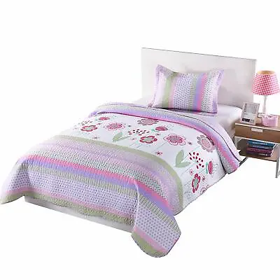 $38.98 • Buy 2pcs Kids Quilt Bedspread Comforter Set Throw Blanket For Boys Girls Quilt, A14