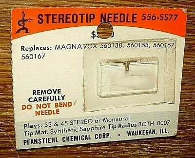 Phonograph Needle For MAGNAVOX 560138 560153 560157 560167 EV2810 M-50 556-SS77 • $5.47