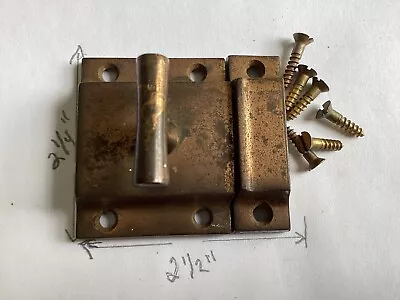 Nice Old Cabinet Cupboard Latch Catch Vintage T Knob Solid Brass With Screws • $24