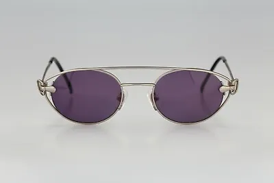 Yohji Yamamoto 52-4109 90s Vintage Steampunk Oval Aviator Sunglasses - NOS • $470.16