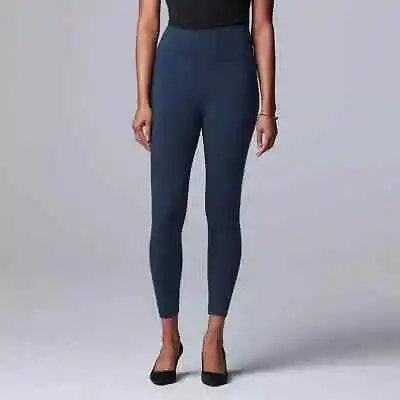 Simply Vera Vera Wang Black Live-In High Rise Navy Leggings Size Small NWT • $12.99