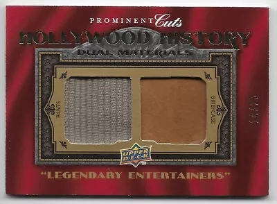 2009 UD PROMINENT CUTS HOLLYWOOD DUAL RELIC Will Rogers/Sammy Davis Jr #14/25 • $220.77