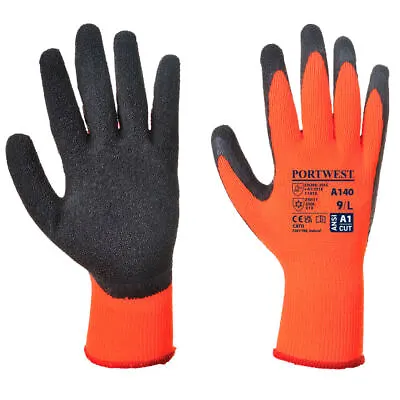 12 X Hi Vis Cold Store Freezer Thermal Grip Safety Work Gardening Gloves - 9/L** • £21.99