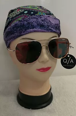NEW - Quay Australia Sunglasses  Running Riot  Gold/Red With Case - Festival • £24.99