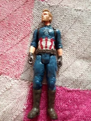 Marvel Avengers Infinity War Titan Hero Power Captain America 12  Action Figure • £4.99