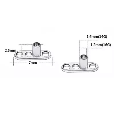 G23 Titanium Micro Dermal Anchor Base Piercing Jewelry • $7.12