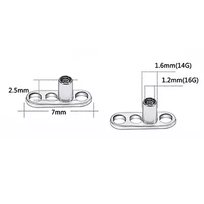 G23 Titanium Micro Dermal Anchor Base Piercing Jewelry • $8.99