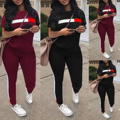 £15.99 • Buy Womens Summer 2PCS Tracksuit Set Lounge Wear Short Sleeve T-Shirt Leggings Pants