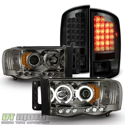 Smoked 2002-2005 Ram 1500 2500 3500 Projector Headlights+LED Tail Lights • $248.99