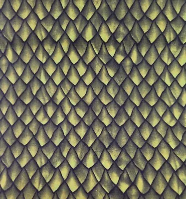 Celtic Green Dragon Scales Skin Cotton Fabric Jason Yenter By The Yard • $11.99