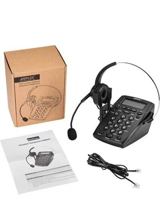 £45.98 • Buy AGPtek Handsfree Call Center Dialpad Corded Telephone HA0021 Monaural Headset B3