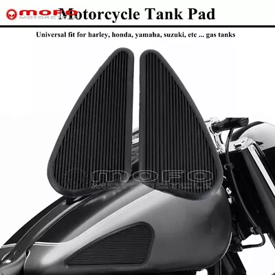 2Pcs Motorcycle Gas Tank Knee Side Pads Rubber For Honda Cafe Racer Harley Retro • $12.97