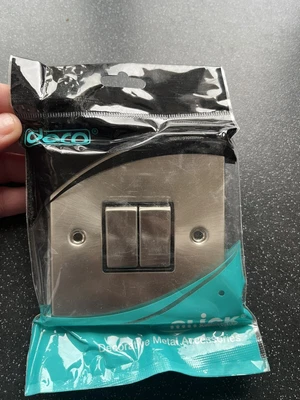 £4 • Buy Click Deco Victorian Satin Chrome 2 Gang 2 Way Switch NEW