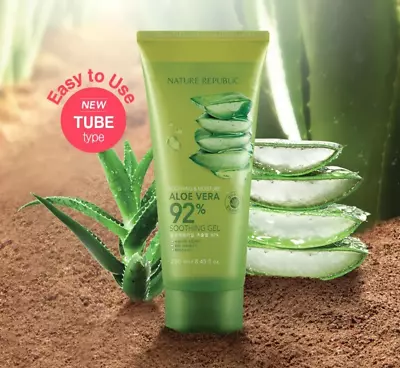 NATURE REPUBLIC Soothing & Moisture Aloe Vera 92% Soothing Gel Tube 250ml  • $11.99