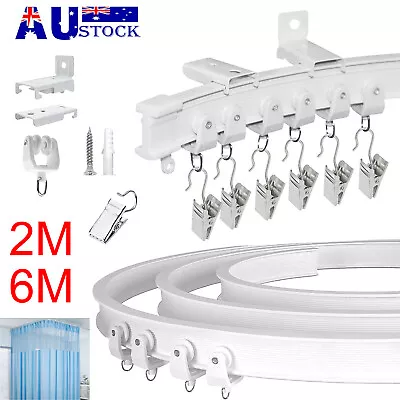 Flexible Bendable Curtain Track Rod Rail Ceiling Window Caravan Straight Bay AU • $21.59